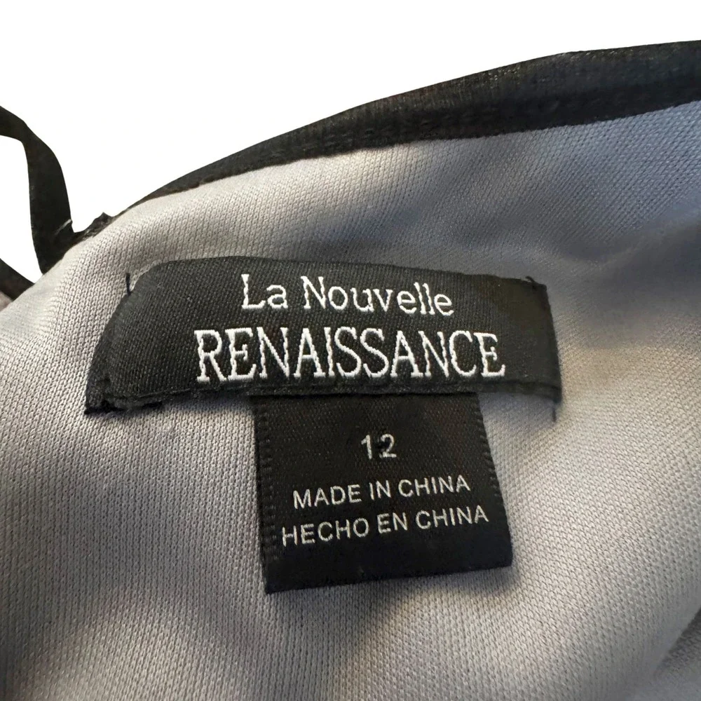 La Nouvelle Renaissance Black dress Beaded Waist Keyhole Size 12 HOCO Semi Fairy